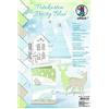 URSUS 11374699 - Cartoncino fotografico Frosty Blue, 9 fogli assortiti in 9 motivi, 300 g/mq, DIN A4, in cellulosa fresca, stampato su entrambi i lati, colorato, taglia unica