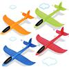 VCOSTORE Aereo Polistirolo per Bambini - 4 Pezzi Aerei Polistirolo da Lanciare Grande Aliante Sport All'aperto Aereo Giocattolo per Bambini e Adulti