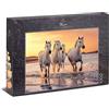 Ulmer Puzzleschmiede - Puzzle Camargue Cavalli: puzzle 1000 pezzi - cavalli bianchi della Camargue allo stato brado in Provenza, Francia