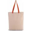 Ki-Mood Shopper con soffietto Ki-Mood in tela con manici a contrasto - 38x42x7 - 220 gr personalizzate o neutre