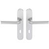 Bricard 666457 - Set di maniglie in acciaio inox su piastra Tempo Pop camera, porta interna con chiave