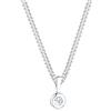 DIAMORE Elli diamonds Collana da Donna Cerchio Rotondo con diamante (0,03 Ct.) In Argento Sterling 925