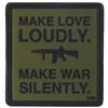 V-STORM PATCH 3D IN PVC CON VELCRO MAKE LOVE LOUDLY