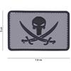 V-STORM PATCH 3D IN PVC CON VELCRO PUNISHER PIRATA GRIGIO/NERO