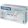 Walking Guanti in Nitrile Monouso Walking Nitrogel Bianco e Blu