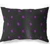 BonaMaison Viola-Nero Fodera per Cuscino Cotone e Copricuscini Federa per Divano Casa Soggiorno Camera da Letto Decorazione Interni ed Esterni, 45x60 Cm - Progettata e Prodotta in Turchia