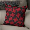 Bonamaison Fodera per Cuscino Rosso nero Cotone e Copricuscini Federa per Divano Casa Soggiorno Camera da Letto Decorazione Interni ed Esterni, Dimensioni: 43x43 - Prodotta in Turchia
