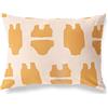 BonaMaison Bianco-Arancio Fodera per Cuscino Cotone e Copricuscini Federa per Divano Casa Soggiorno Camera da Letto Decorazione Interni ed Esterni, 45x60 Cm - Progettata e Prodotta in Turchia