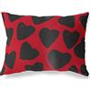 BonaMaison Rosso-Nero Fodera per Cuscino Cotone e Copricuscini Federa per Divano Casa Soggiorno Camera da Letto Decorazione Interni ed Esterni, 45x60 Cm - Progettata e Prodotta in Turchia