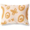 BonaMaison Bianco-Arancio Fodera per Cuscino Cotone e Copricuscini Federa per Divano Casa Soggiorno Camera da Letto Decorazione Interni ed Esterni, 45x60 Cm - Progettata e Prodotta in Turchia