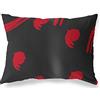 BonaMaison Rosso-Nero Fodera per Cuscino Cotone e Copricuscini Federa per Divano Casa Soggiorno Camera da Letto Decorazione Interni ed Esterni, 45x60 Cm - Progettata e Prodotta in Turchia