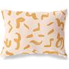 BonaMaison Bianco-Arancio Fodera per Cuscino Cotone e Copricuscini Federa per Divano Casa Soggiorno Camera da Letto Decorazione Interni ed Esterni, 45x60 Cm - Progettata e Prodotta in Turchia