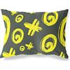 BonaMaison Neon Giallo-Fumi Fodera per Cuscino Cotone e Copricuscini Federa per Divano Casa Soggiorno Camera da Letto Decorazione Interni ed Esterni, 45x60 Cm - Progettata e Prodotta in Turchia