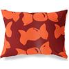 BonaMaison Arancio-Bordeaux Fodera per Cuscino Cotone e Copricuscini Federa per Divano Casa Soggiorno Camera da Letto Decorazione Interni ed Esterni, 45x60 Cm - Progettata e Prodotta in Turchia