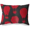 BonaMaison Rosso-Nero Fodera per Cuscino Cotone e Copricuscini Federa per Divano Casa Soggiorno Camera da Letto Decorazione Interni ed Esterni, 45x60 Cm - Progettata e Prodotta in Turchia