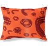 BonaMaison Arancio-Bordeaux Fodera per Cuscino Cotone e Copricuscini Federa per Divano Casa Soggiorno Camera da Letto Decorazione Interni ed Esterni, 45x60 Cm - Progettata e Prodotta in Turchia
