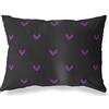 BonaMaison Viola-Nero Fodera per Cuscino Cotone e Copricuscini Federa per Divano Casa Soggiorno Camera da Letto Decorazione Interni ed Esterni, 45x60 Cm - Progettata e Prodotta in Turchia