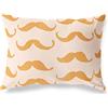 BonaMaison Bianco-Arancio Fodera per Cuscino Cotone e Copricuscini Federa per Divano Casa Soggiorno Camera da Letto Decorazione Interni ed Esterni, 45x60 Cm - Progettata e Prodotta in Turchia