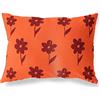 BonaMaison Arancio-Bordeaux Fodera per Cuscino Cotone e Copricuscini Federa per Divano Casa Soggiorno Camera da Letto Decorazione Interni ed Esterni, 45x60 Cm - Progettata e Prodotta in Turchia