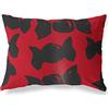 BonaMaison Rosso-Nero Fodera per Cuscino Cotone e Copricuscini Federa per Divano Casa Soggiorno Camera da Letto Decorazione Interni ed Esterni, 45x60 Cm - Progettata e Prodotta in Turchia
