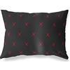 BonaMaison Rosso-Nero Fodera per Cuscino Cotone e Copricuscini Federa per Divano Casa Soggiorno Camera da Letto Decorazione Interni ed Esterni, 35x50 Cm - Progettata e Prodotta in Turchia