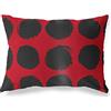 BonaMaison Rosso-Nero Fodera per Cuscino Cotone e Copricuscini Federa per Divano Casa Soggiorno Camera da Letto Decorazione Interni ed Esterni, 45x60 Cm - Progettata e Prodotta in Turchia