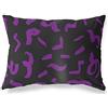 BonaMaison Viola-Nero Fodera per Cuscino Cotone e Copricuscini Federa per Divano Casa Soggiorno Camera da Letto Decorazione Interni ed Esterni, 45x60 Cm - Progettata e Prodotta in Turchia