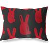 BonaMaison Rosso-Nero Fodera per Cuscino Cotone e Copricuscini Federa per Divano Casa Soggiorno Camera da Letto Decorazione Interni ed Esterni, 45x60 Cm - Progettata e Prodotta in Turchia