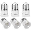DiCUNO 6-Pack E27 a B22 Socket Converter Socket Adapter Adattatore di base per lampada di alta qualità per lampadine a LED, incandescenza e CFL