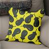 BonaMaison Fodera per Cuscino Giallo neon e fumo Cotone e Copricuscini Federa per Divano Casa Soggiorno Camera da Letto Decorazione Interni ed Esterni, Dimensioni: 43x43 - Prodotta in Turchia