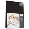 bed-fashion Topper lenzuola singolo singolo con angoli, in Jersey, colore: nero, doppio, 140 x 200 cm