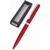 Online Bolígrafo con mecanismo de giro, metal, color rojo satinado, mina grande intercambiable, clip de metal, color de escritura negro, incluye paquete de regalo, 34641