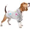LeerKing Cappotto per Cani Felpa Cane Cappuccio Caldo Cappotto Autunno Invernale Pullover Outdoor per Cani e Gatti di Taglia Piccola e Media Vestiti Grigio S