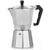 kela Caffettieraper 3 tazze, caffettiera 150 ml, caffettiera in alluminio, ITALIA, macchina per caffè espresso per fornello, tutti i tipi di fornello tranne quelli a induzione, argento opaco