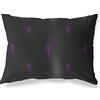 BonaMaison Viola-Nero Fodera per Cuscino Cotone e Copricuscini Federa per Divano Casa Soggiorno Camera da Letto Decorazione Interni ed Esterni, 45x60 Cm - Progettata e Prodotta in Turchia