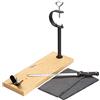 Steelblade - Prosciutto in Legno Laccato + Coltello prosciutto + 2 Piatti in Ardesia Naturale - Supporto prosciutto Prodotto in Spagna - prosciutto Molto Resistente Ideale per prosciutti e Pallet