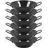Menax - Mini Padella per Paella - Acciaio Vetrificato Antiaderente - Diametro 16 cm - Set di 6 pezzi