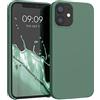 kwmobile Custodia Compatibile con Apple iPhone 12 mini Cover - Back Case per Smartphone in Silicone TPU - Protezione Gommata - verde militare