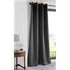 Stof - Tenda oscurante con occhielli per soggiorno o camera da letto - Dimensione 140 x 280 cm, colore: antracite - Tenda per finestra o guardaroba oscurante e isolante - disponibile in 3 misure per