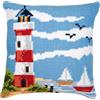 VERVACO Kit Cuscino Punto Croce Paesaggio Marino Set Ricamo Principianti Cuscini Gobelin Decorativi ca. 40 x 40 cm Accessori per Lavoretti Creativi DIY Casa Decor Hobby Adulti Cross Stitch