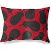 BonaMaison Rosso-Nero Fodera per Cuscino Cotone e Copricuscini Federa per Divano Casa Soggiorno Camera da Letto Decorazione Interni ed Esterni, 35x50 Cm - Progettata e Prodotta in Turchia