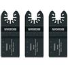 WORX WA5016.3 - Set 3 lame, larghezza: 35 mm per tagli di precisione su Legno, PVC, per Multifunzione Sonicrafter WX678/679/680/681/693
