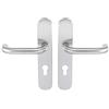 Bricard 666463 Set Maniglie INOX su Placca Tempo Classic per Porta Bagno, Toilette (condannazione)