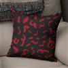 Bonamaison Fodera per Cuscino Rosso nero Cotone e Copricuscini Federa per Divano Casa Soggiorno Camera da Letto Decorazione Interni ed Esterni, Dimensioni: 43x43 - Prodotta in Turchia