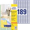 Avery Zweckform L7658-25 Mini-etichette-etichette (4,750 Pezzi, 25,4 x 10 mm) 25 fogli bianchi