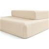 Babyline - Set di 2 lenzuolo con angoli in 100% cotone, regolabili con elastico, colore: beige, per lettino da 60 x 120 cm.