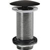 Wirquin 30723915 Piletta lavabo design ottone nero flusso libero 100mm, nero