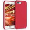 kwmobile Custodia Compatibile con Apple iPhone 7 Plus/iPhone 8 Plus Cover - Back Case per Smartphone in Silicone TPU - Protezione Gommata - rosso classico