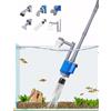 boxtech 6 in 1 Pulitore Elettrico per Acquario, 2000L/h 28W Sifone Automatico Acquario per Ghiaia, Aspirapolvere Acquario Kit di Pulizia per Cambio Acqua, Pulizia Sabbia, Rimozione Sporco, Filtraggio