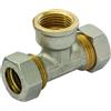 Tee a Stringere per Tubo Rame Femmina Diam. 16 x 1/2 x 16
